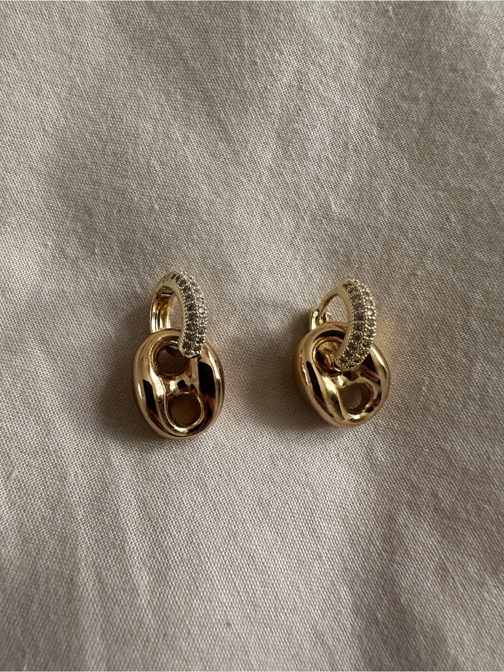 18k gold plated Hoop and Knot Drop Earrings (By Alona)